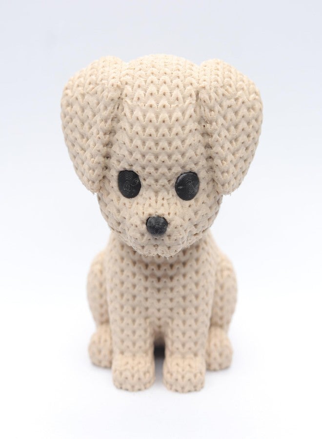 HICHISO - PUPPOO The Knitted Puppy Desk Décor | Cute Mood Booster Puppy Figurine for Office & Home | Eco-Friendly Polymer | Stress & Anxiety Relief Toy for Kids & Adults | Crochet Toy - Image 3
