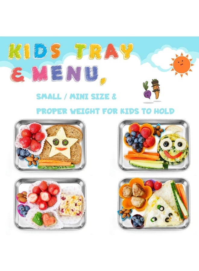 TeamFar Kids Plates Set of 6, Stainless Steel Toddler Plates - Image 3