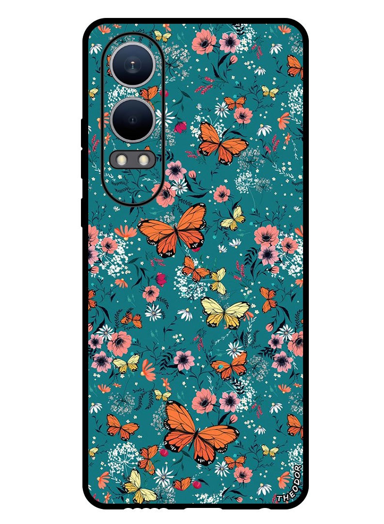 Theodor Protective Case Anti Scratch Shock Proof Bumper Cover For OnePlus Nord CE4 Lite Butt Flowers - Image 1