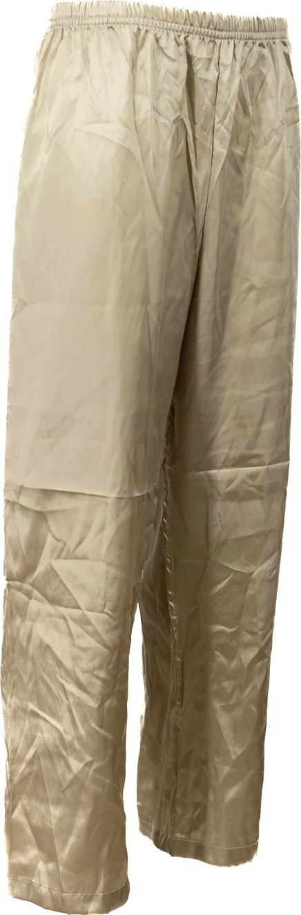 اوبلاند Men's Satin Fabric Pajama Pants Solid Color Elastic Waist No Pocket Wide Leg Relaxed Cut