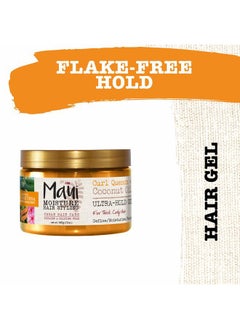 MAUI MOISTURE Curl Quench + Coconut Oil Ultra-Hold Gel, for Curly Hair Styling, Vegan, No Drying Alcohols, Paraben Free, Silicone Free, 12 Ounce  - Image 3