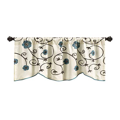 لاش ديكور ديكور رويال حديقة رويال فاليانس نافذة المطبخ ستارة المطبخ (عزباء) 42 و × 18 "" لتر أزرق  - Image 5