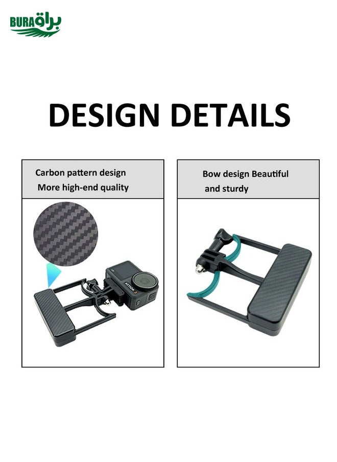 BURAQ - Universal Phone Gimbal to Sports Camera Adapter For DJI OSMO 6 / 5 / 4 / 3 to Gopro DJI Action 4(Black) - Image 1