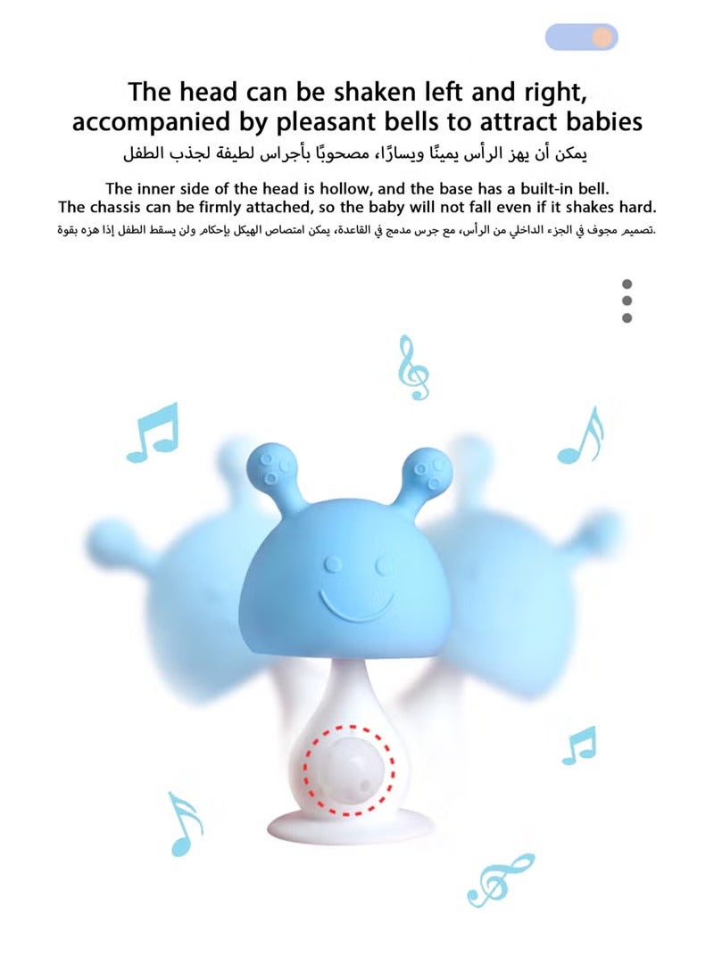 وينر ألعاب التسنين للأطفال من عمر 3 إلى 12 شهرًا فما فوق، عضاضة سيليكون للأطفال مع قاعدة شفط، ناعمة وسهلة الإمساك لتخفيف التسنين، ألعاب عضاضة آمنة ومريحة لاحتياجات المص. - Image 4