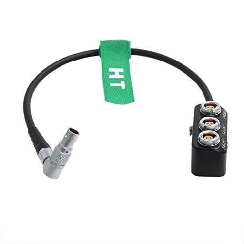 HangTon Power Splitter Rotatable Right Angle Male 2 Pin to 3 x 0B 2pin Female Cable Box 1 to 3 Triple - Image 3