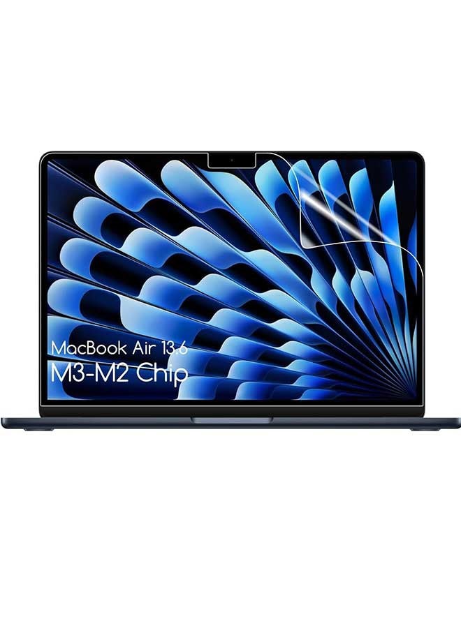 بشكل مختصر [عبوة مزدوجة] حامي شاشة من البولي إيثيلين تيرفثالات (PET) لجهاز MacBook Air مقاس 13.6 بوصة (2025/2024/2022، الطرازات A3113، A2681، معالجات M4/M3/M2)، فيلم واقي فائق الوضوح مضاد لبصمات الأصابع عالي الدقة. - Image 1