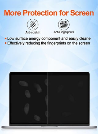 [عبوة مزدوجة] حامي شاشة من البولي إيثيلين تيرفثالات (PET) لجهاز MacBook Air مقاس 13.6 بوصة (2025/2024/2022، الطرازات A3113، A2681، معالجات M4/M3/M2)، فيلم واقي فائق الوضوح مضاد لبصمات الأصابع عالي الدقة. - view 3