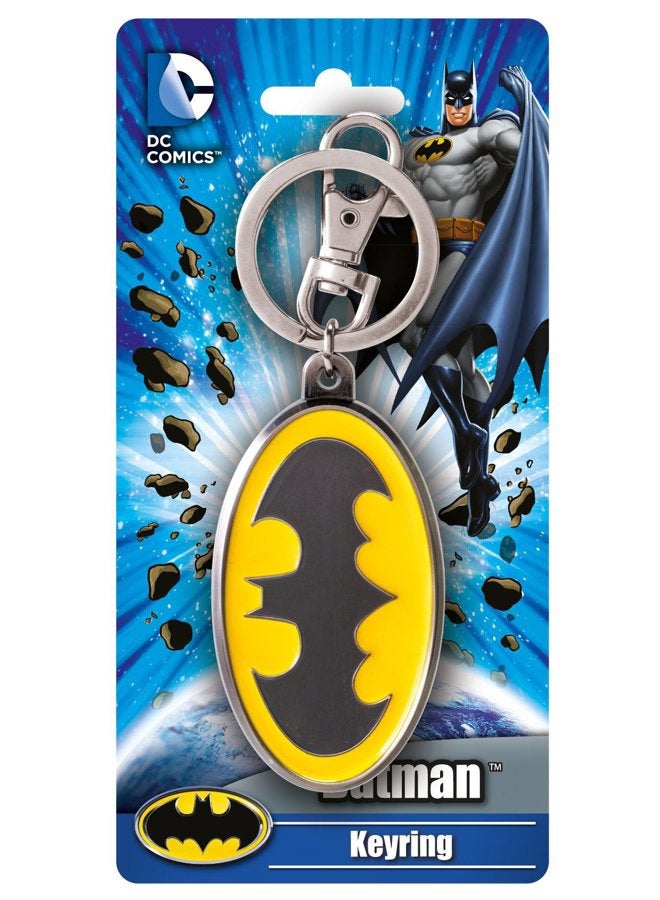 DC Shoes DC Batman Colored Logo Pewter Key Ring - Image 1