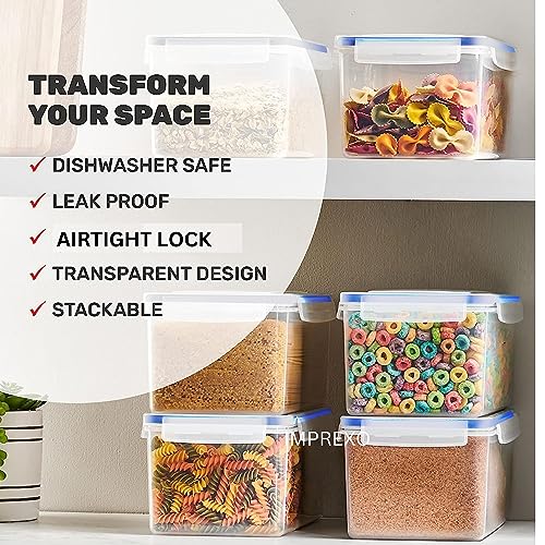 IMPREXO Airtight Food & Fridge Storage Jars & Containers Plastic Boxes for Kitchen Canister Jar and Container Dal/Stackable/Snacks/Atta/Cereals (2200 ML) - Image 2