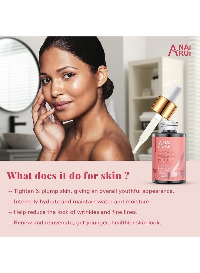 ANAI RUI Collagen Peptide Serum with Hyaluronic Acid and Acetyl Hexapeptide-8, Face Plumping, Improve Skin Elasticity, Collagen Peptides Serum for Face 1 fl.oz - Image 3