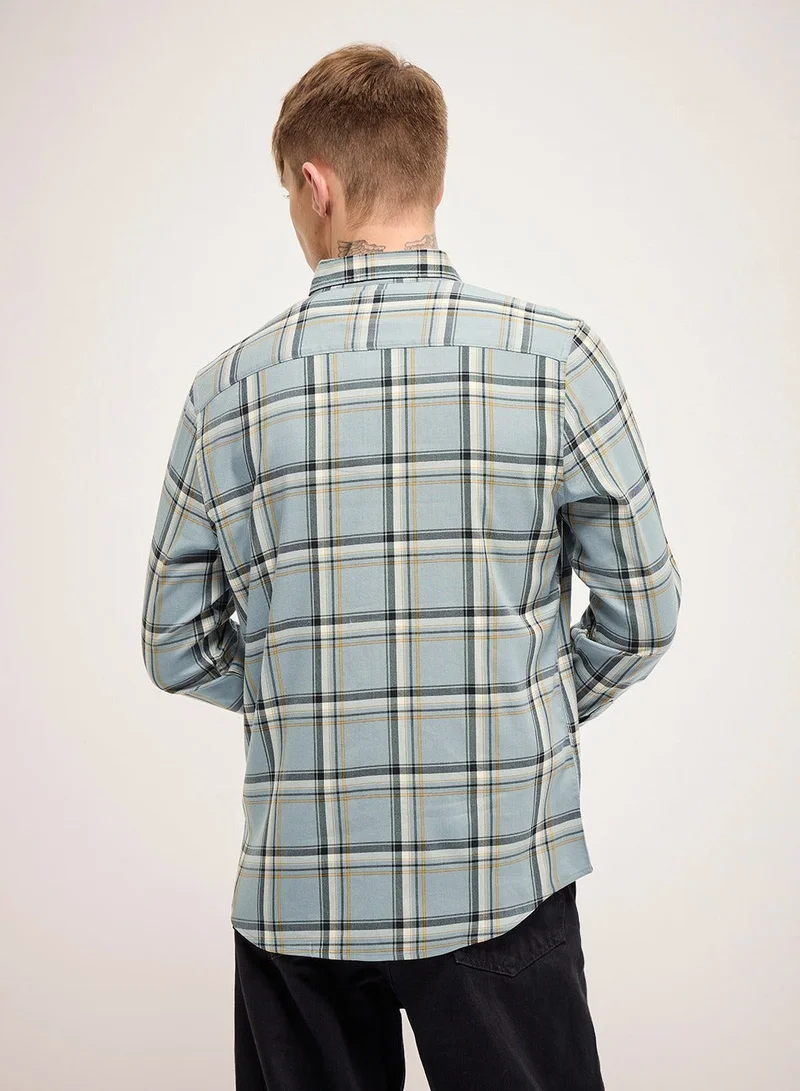 THE BEAR HOUSE  Cotton Shirt for Men | Slim Fit, Long Sleeve, Casual or Formal Button-Down | Soft, Breathable Fabric for Work, Everyday, & All-Season Wear in Stylish for Men | Best Price UAE