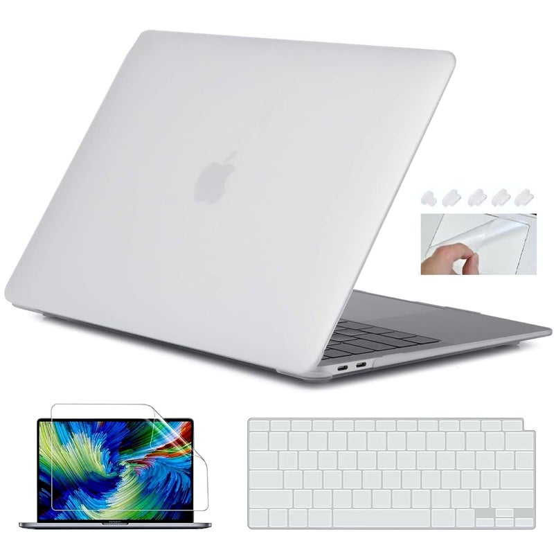 GIOIA BAZAAR Compatible with MacBook Pro 13 inch 2024 2023-2016 M2 Case Cover Release A2338 M1 A2289 A2251 A2159 A1989 A1706 A1710 Chip, Protective Plastic Hard Shell Case Cover (Matt White) - Image 1