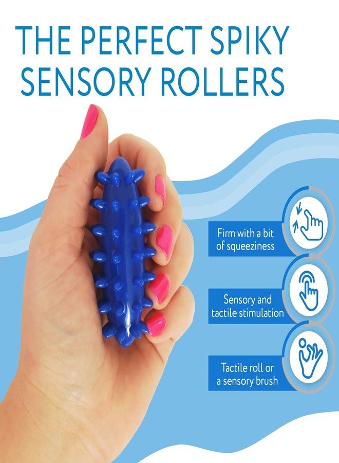 IMPRESA Spiky Sensory Roller - Multicolor 3-Pack, 3 in L x 1.4 in Dia Tactile Sensory Brush Roller for Kids - Stress Relief & Focus - Animal-Themed Monkey Spiky Fidget - Image 3