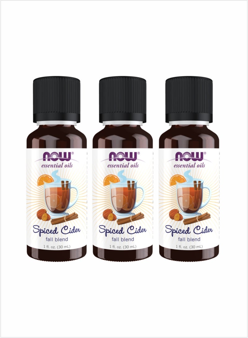 Now Essential Oils Spiced Cider Fall Blend Oil – 30ml (Pack of 3)