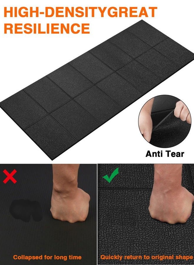 WERCHO Treadmill Mat,70"x32",6mm Thickness Foldable Exercise Equipment Mat for Carpet Hardwood Floors, Compatible with Walking Pad,Spin Bike,Elliptical Trainer,Rowing Machine - Image 3