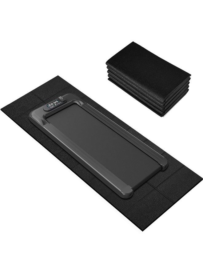 WERCHO Treadmill Mat,70"x32",6mm Thickness Foldable Exercise Equipment Mat for Carpet Hardwood Floors, Compatible with Walking Pad,Spin Bike,Elliptical Trainer,Rowing Machine - Image 1