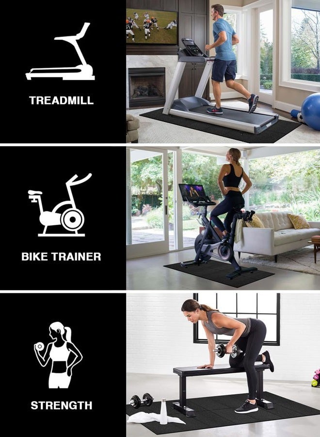 WERCHO Treadmill Mat,70"x32",6mm Thickness Foldable Exercise Equipment Mat for Carpet Hardwood Floors, Compatible with Walking Pad,Spin Bike,Elliptical Trainer,Rowing Machine - Image 4