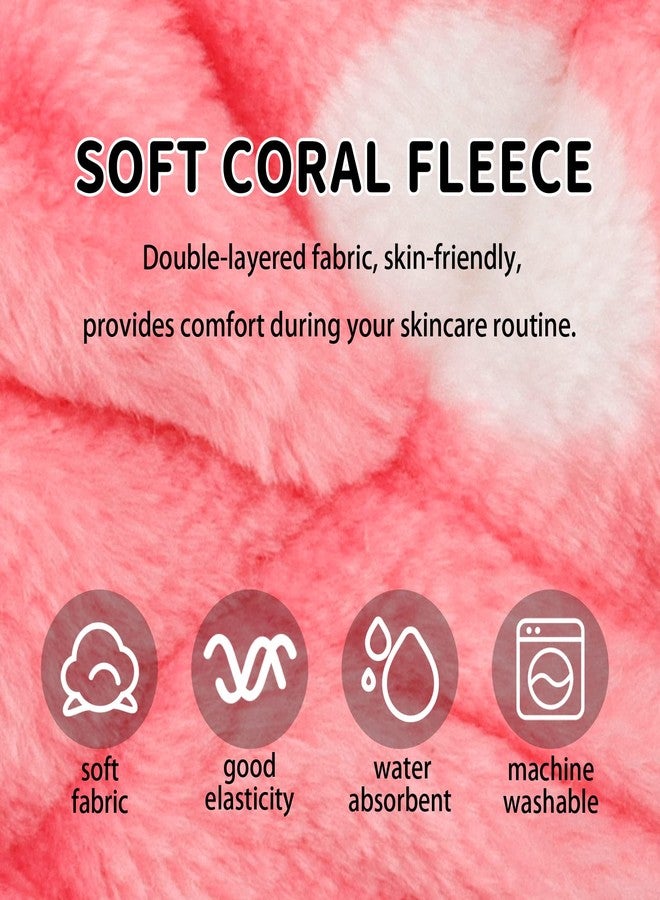 WHAVEL 9 Pack Pink Microfiber Hairband for Washing Face, Makeup Headband Skincare Headbands with Cute Bow, Fluffy Face Wash Headband for Women - Image 3