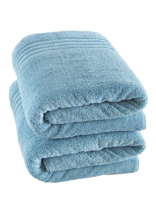 Hammam Linen Jumbo Large Bath Sheets Towels 2 Pack 35 X 70 Inches Soft And Absorbent Premium Quality 100% Cotton Towels (Light Blue Bath Sheet)  - Image 1
