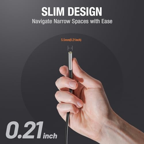 Teslong Endoscope Replacement Cable with Light, Single Lens Inspection Camera 5.5mm/0.21inch Waterproof Probe Compatible with NTS500, NTS300(3.3FT) - Image 2