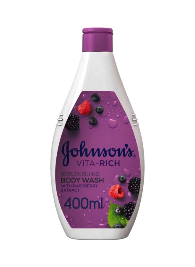 Johnson's Vita-Rich Replenishing Body Wash With Raspberry Extract 400ml - Image 1