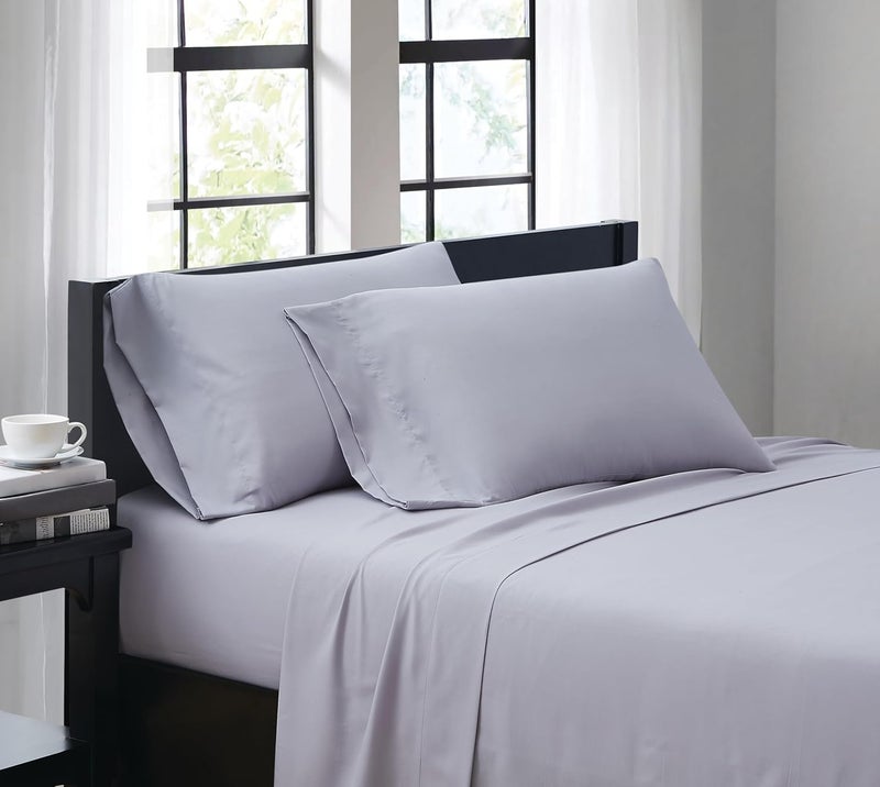 TRULY SOFT Everyday Sheet Set Lavender Polyester 4-Piece Queen Sheet Set, Solid Color Themed, Adult Bedding, Oeko-TEX Certified - Image 1