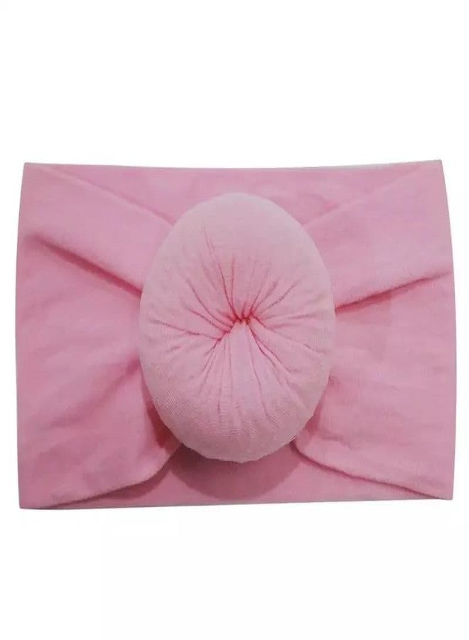 Futaba Newborn Toddler Donut Ball Knot Turban Hairband - Pink and Yellow - Pack of 2 - Image 5