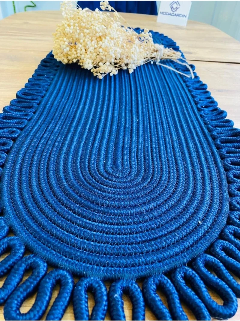 بدز ديري BDZ Leather Jute Bohemian Style Decorative Runner 30x80 cm