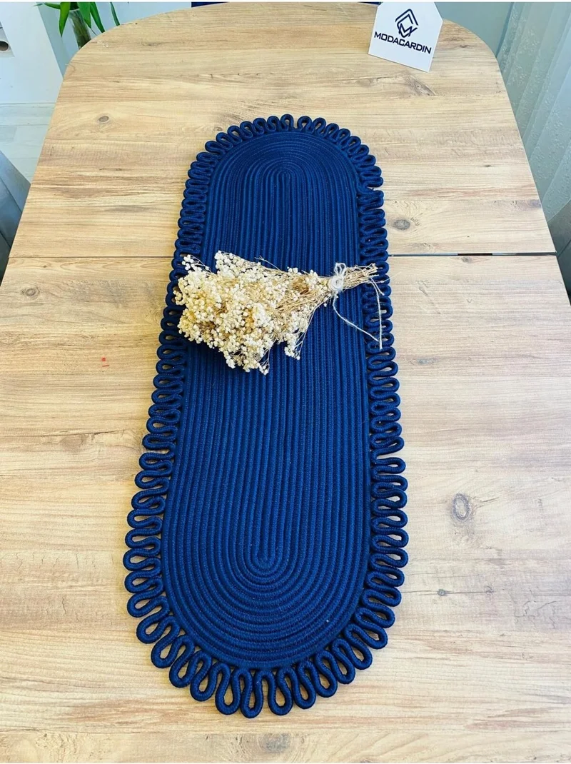 بدز ديري BDZ Leather Jute Bohemian Style Decorative Runner 30x80 cm