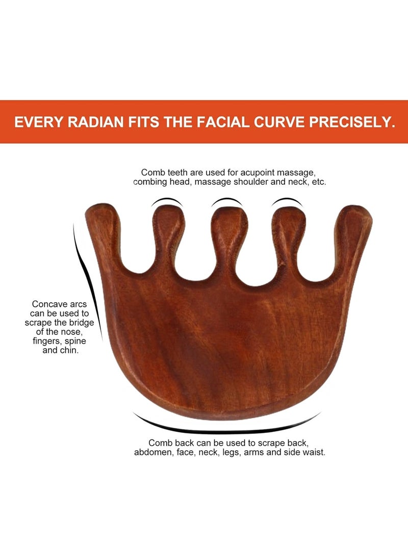 Flavoma Neem Wood Wide Tooth Hair and Scalp Massager Comb | Tooth Design Multi-Functional Tool Scraping | Multifunctional Meridian Massage Comb | Ideal for Head and Neck Massage | Scalp Massage No Static Head Massager Tool Physical Therapy - Image 2