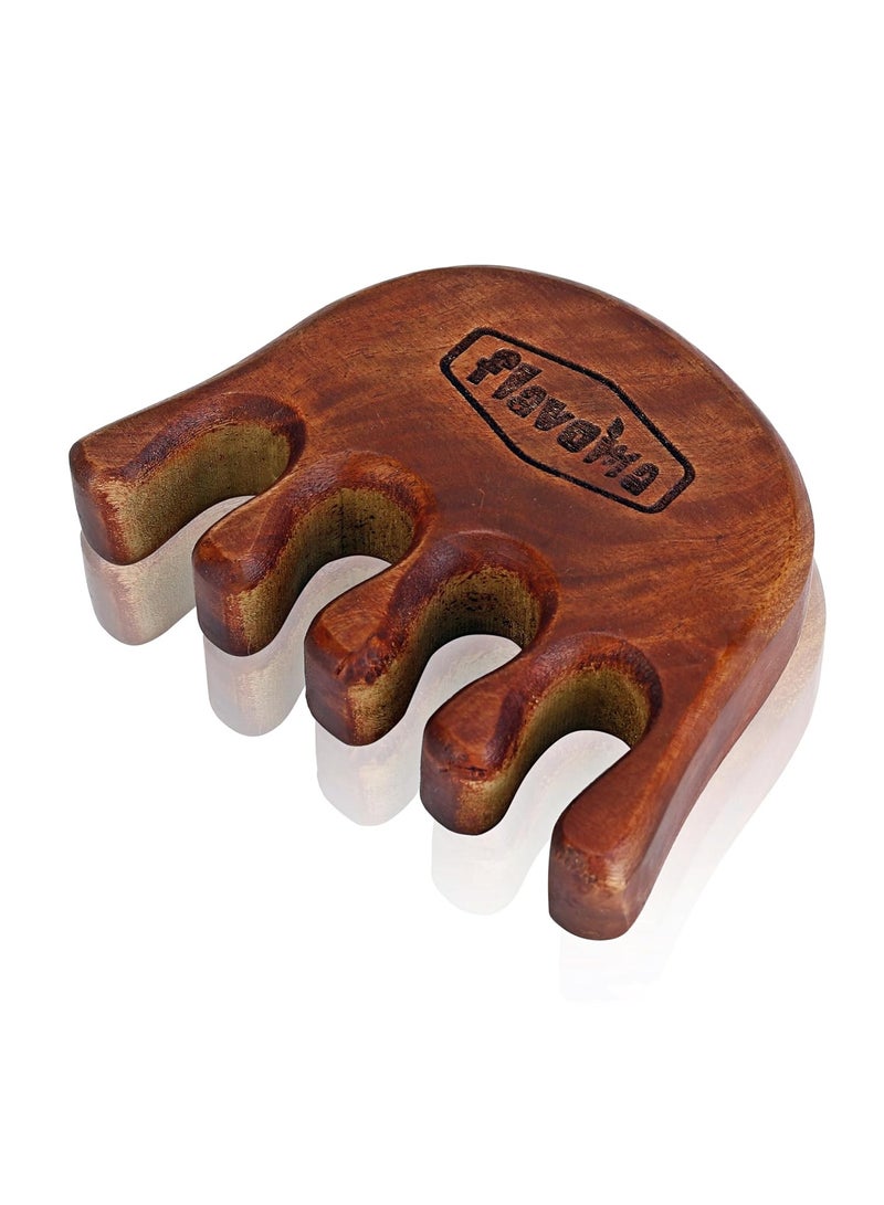 Flavoma Neem Wood Wide Tooth Hair and Scalp Massager Comb | Tooth Design Multi-Functional Tool Scraping | Multifunctional Meridian Massage Comb | Ideal for Head and Neck Massage | Scalp Massage No Static Head Massager Tool Physical Therapy - Image 4
