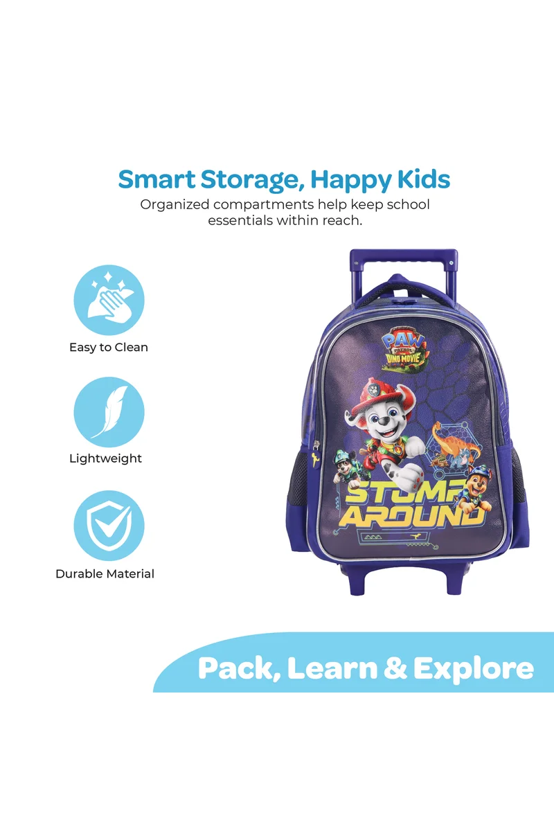 مون MOON Licensed Paw Patrol  3 in 1 Kids Trolley Set   - (16-Inch) Premium Kids School Bag with Lunch Bag & Pencil Case-Blue