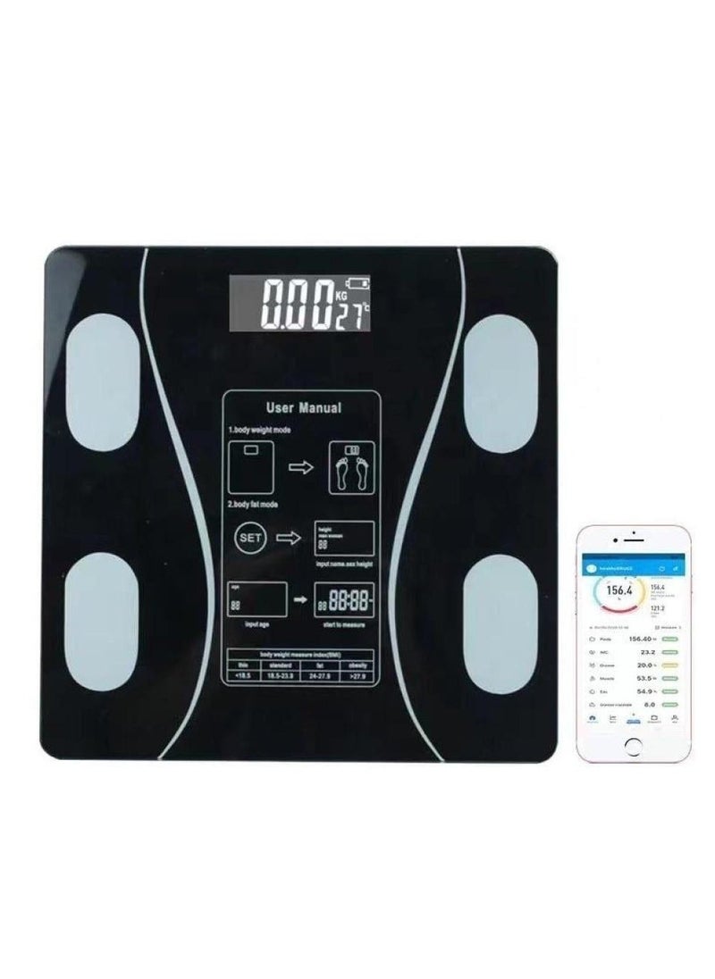 Denx A Smart Scale Equipped With An Lcd Digital Screen To Measure Weight And Body-Related Data With High Accuracy, It Analyzes More Than 12 Different Body Measurements, And Contains A Free Application That Saves The Information Permanently For You  - Image 3