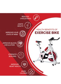 PowerMax Fitness Powermax Fitness BS-140 Home Use Group Bike/Spin Bike(White)  - Image 5