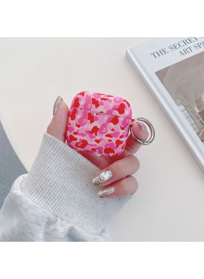 Internet Famous Ins Leopard Earphone Case Applicable Airpods4 Protective Case Silicone Soft Case Apple Earphone Case Wholesale-Color:Camouflage Powder -Applicable Models:airpods 4  - Image 1