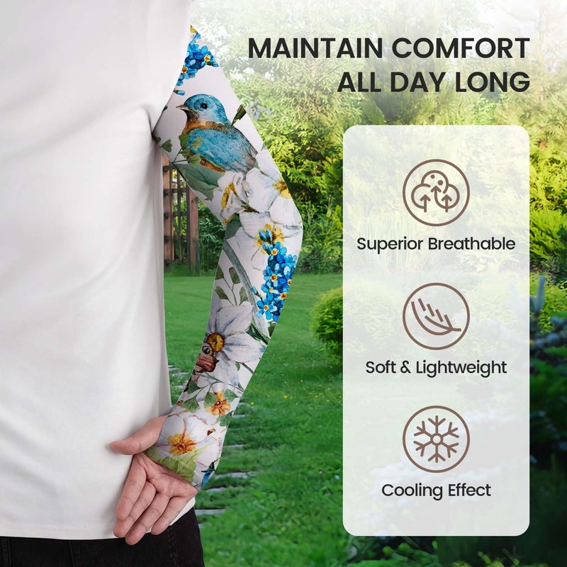 YPHCDO Gardening Sleeves for Women Farm Sun Protection Thorn Proof Cooling Arm Sleeves to Cover Arms for Garden Sports - Image 2