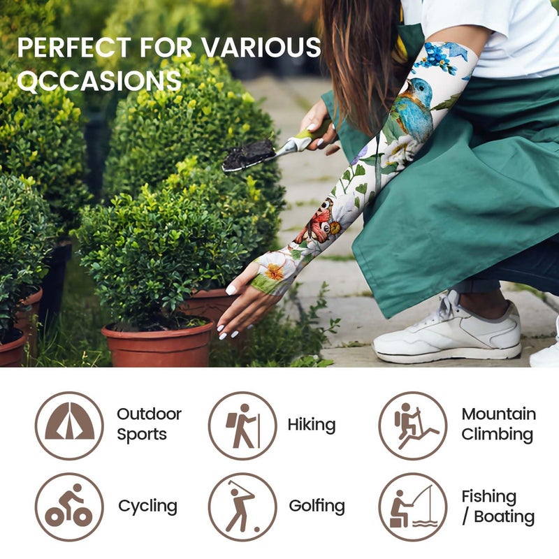 YPHCDO Gardening Sleeves for Women Farm Sun Protection Thorn Proof Cooling Arm Sleeves to Cover Arms for Garden Sports - Image 4