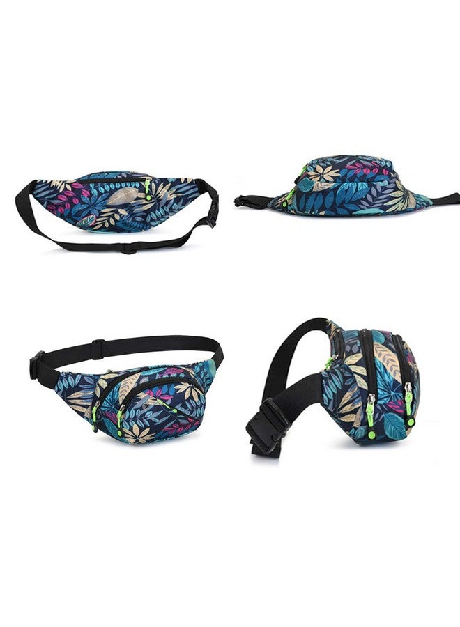 Gustave Waist Bag For Unisex, Waterproof Chest Bags Stylish Fanny Pack Lightweight Bum Bag With Adjustable Strap For Outdoor Sports Running Hiking (Geometric Blue) - Image 2