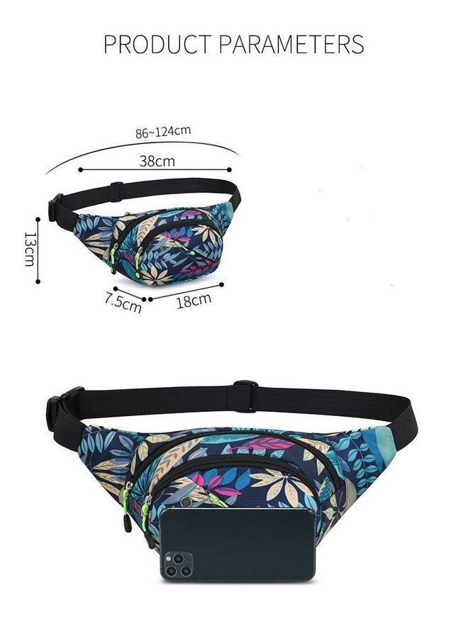 Gustave Waist Bag For Unisex, Waterproof Chest Bags Stylish Fanny Pack Lightweight Bum Bag With Adjustable Strap For Outdoor Sports Running Hiking (Geometric Blue) - Image 3