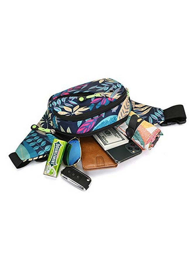 Gustave Waist Bag For Unisex, Waterproof Chest Bags Stylish Fanny Pack Lightweight Bum Bag With Adjustable Strap For Outdoor Sports Running Hiking (Geometric Blue) - Image 5