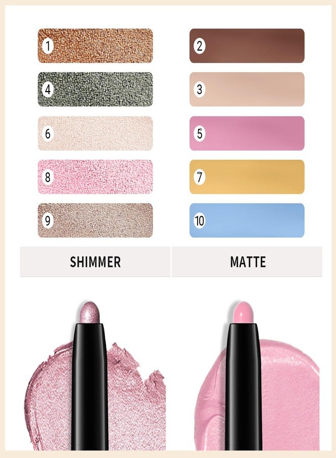 Erinde Waterproof Eyeshadow Stick, Cream Eye Shadow Stick, Long-Lasting, Crease-Proof, Cream to Powder Buildable & Blendable Eye Shadow Pencils Crayon, Vegan & Cruelty-Free, 02 Pecan - Image 5