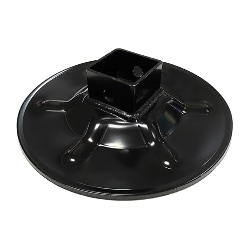 Lippert Components Lippert Hall Effect Ground Control 3.0 Rear Jack Footpad, 9" Diameter, Fits 2" I.D. Tube, Strong Black Powder-Coated Steel Construction, Easy Installation - 362486 - Image 1