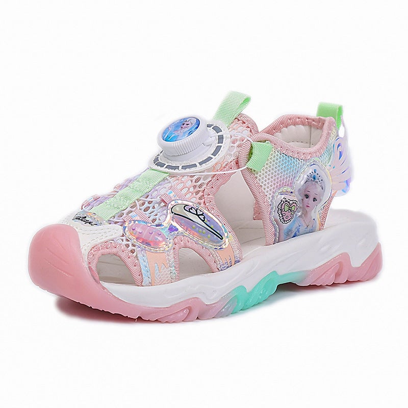 Girls' Closed-Toe Sandals 2025 Style For Older Children, Girls' Twist Buckle Casual Soft-Soled Fashion Sandals - Image 3