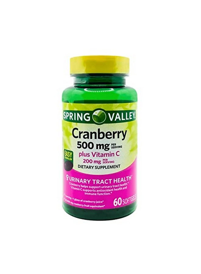 مكمل غذائي من توت الكرانبيري من سبرينغ هيلث سبرينغ فالي، 500 ملغ، 60 كبسولة + دليل الفيتامينات الخاص بك