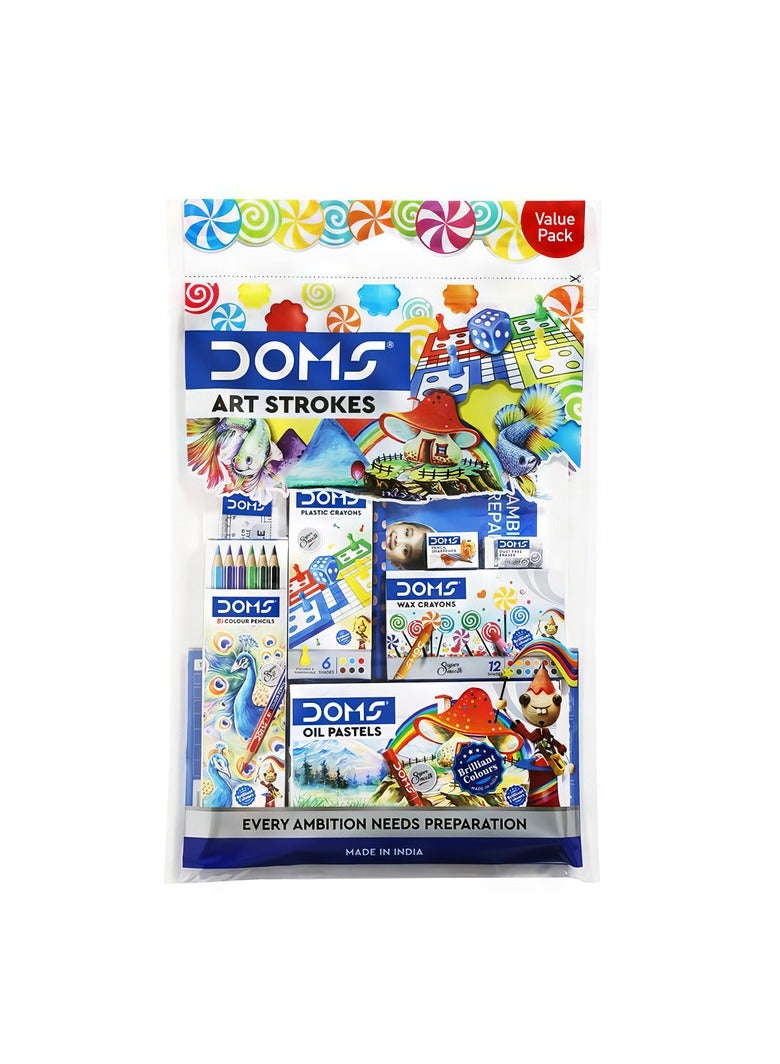 DOMS Art Strokes Kit, Complete Introduction to Art for Young Minds