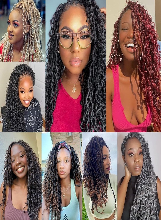 دورساني شعر كروشيه أسود من نوع "غوديس فو لوكس" بطول 8 بوصات للنساء، 7 عبوات، بنمط بوهو، شعر ريفر لوكس للنساء والأطفال، شعر ملفوف مسبقًا بأطراف مجعدة - Image 5