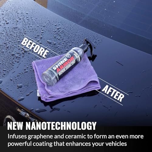 SHINE ARMOR Graphene Ceramic Coating for Cars | Next Gen Car Wax Spray | Protect Paint Work with Highly Concentrated Hydrophobic Ceramic Detail Top Coat for Motorbikes, Trucks and Boats - Image 5