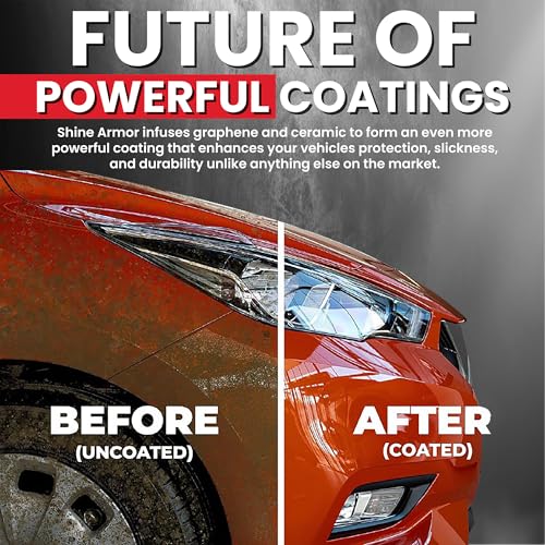 SHINE ARMOR Graphene Ceramic Coating for Cars | Next Gen Car Wax Spray | Protect Paint Work with Highly Concentrated Hydrophobic Ceramic Detail Top Coat for Motorbikes, Trucks and Boats - Image 2