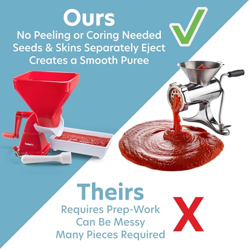 CucinaPro Tomato Strainer- Easily Juices w No Peeling Deseeding or Coring Necessary- Suction Cup Base Food Mill Press- Make Homemade Pasta Sauces, Fresh Salsa Potato Puree- Easy to Use, Cooking Supplies Gift - Image 5
