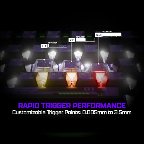 OOCTPK Chilkey Slice68 HE Gaming Keyboard: Hall Effect Aluminum Keyboard with Flux Switch, Rapid Trigger, 8K Polling, Per-Key RGB Gaming Magnetic Switch Key Board for Gaming (Purple) - Image 3